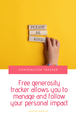 Contribution, charity, giveback, freebie, tracker, charitable, help others