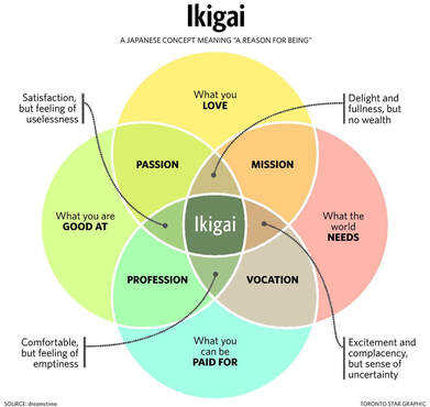ikigai, purpose template, meaning of life, design your life, fulfillment, purpose guide, design your life